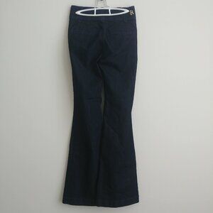 Y2K Rich & Skinny flares flare leg dark blue jeans denim 27 purple thread